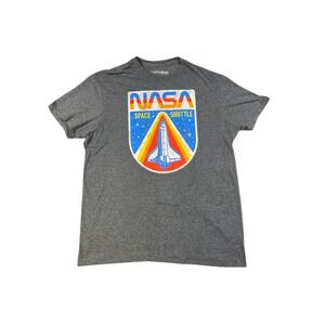 Fifth Sun T Shirt NASA Space Shuttle Gray Mens Medium Graphic Print